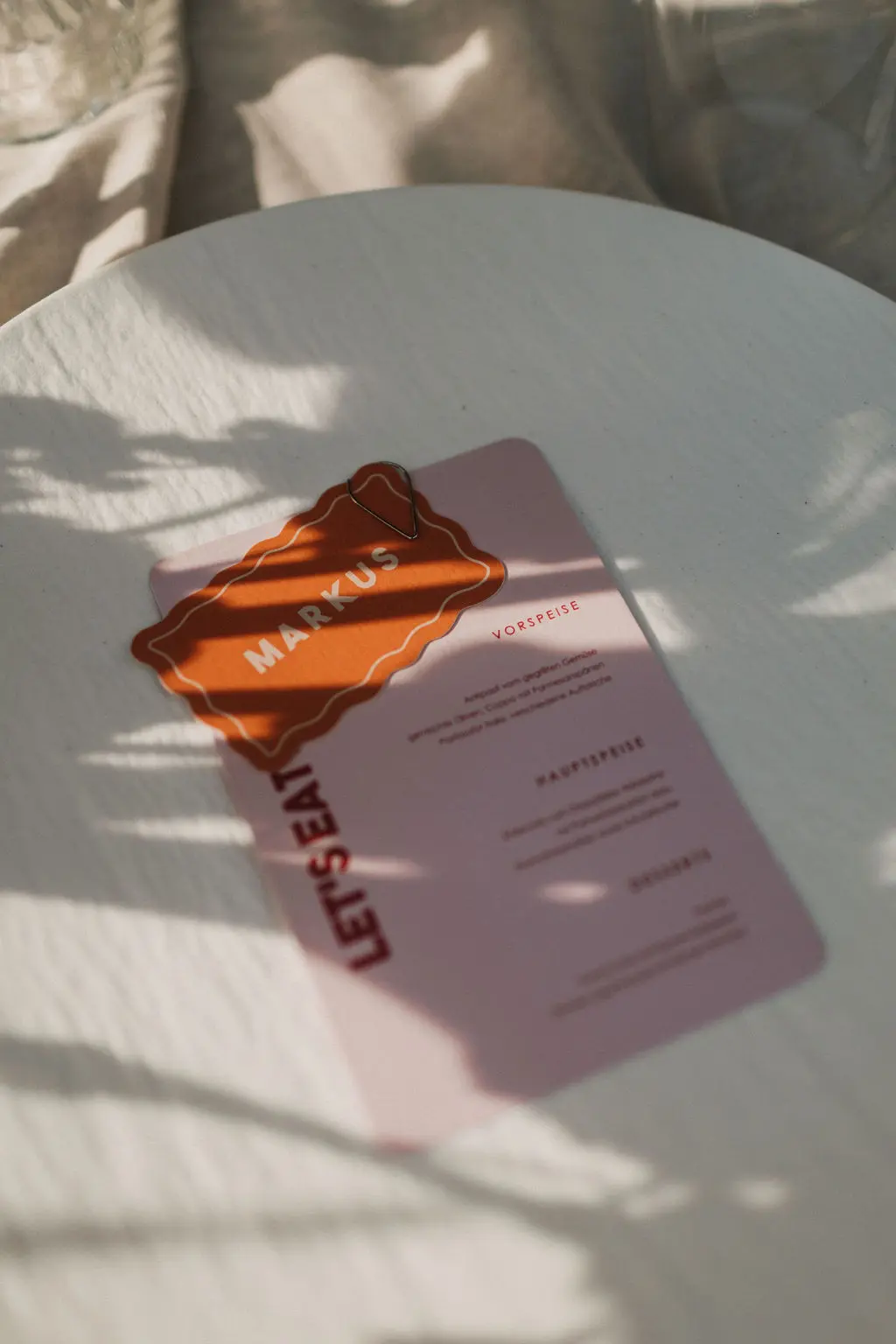 Papeterie Details für eine Hochzeit