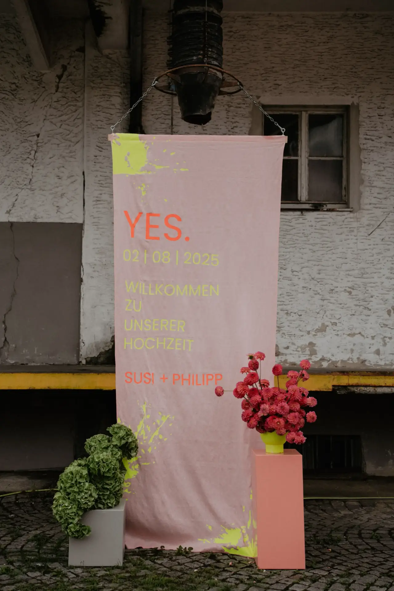 XXL individuelles Willkommensbanner Hochzeit