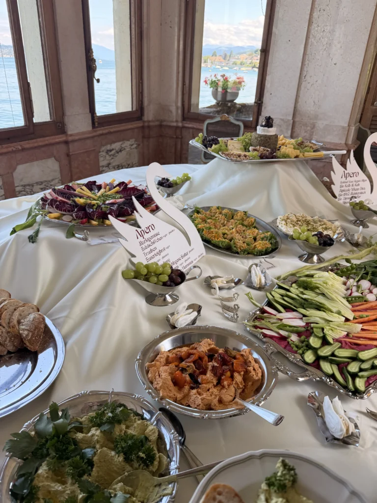 Fingerfood Buffet für den Apero einer Hochzeit