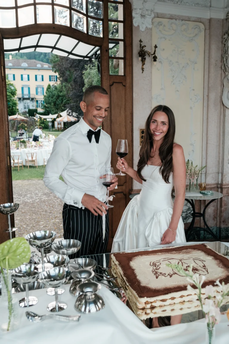 Riesen Tiramisu als Dessert einer Hochzeit